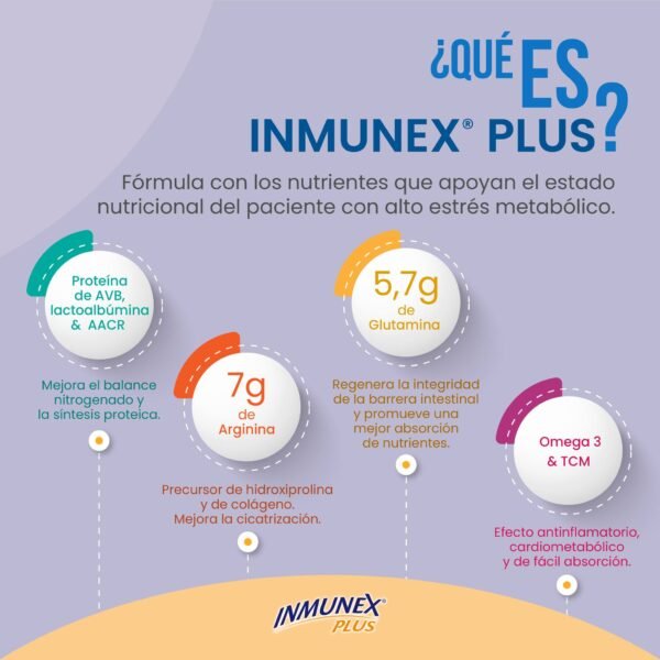 Inmunex INMUNEX PLUS VAINILLA LATE X 131 GRS - Ortopedia Ferreira